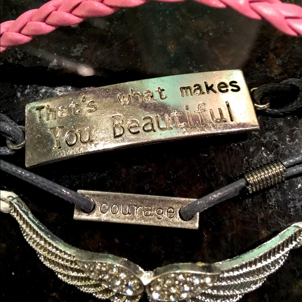 Pink Courage Bracelet New in pack (Bundle for shipping) alloy